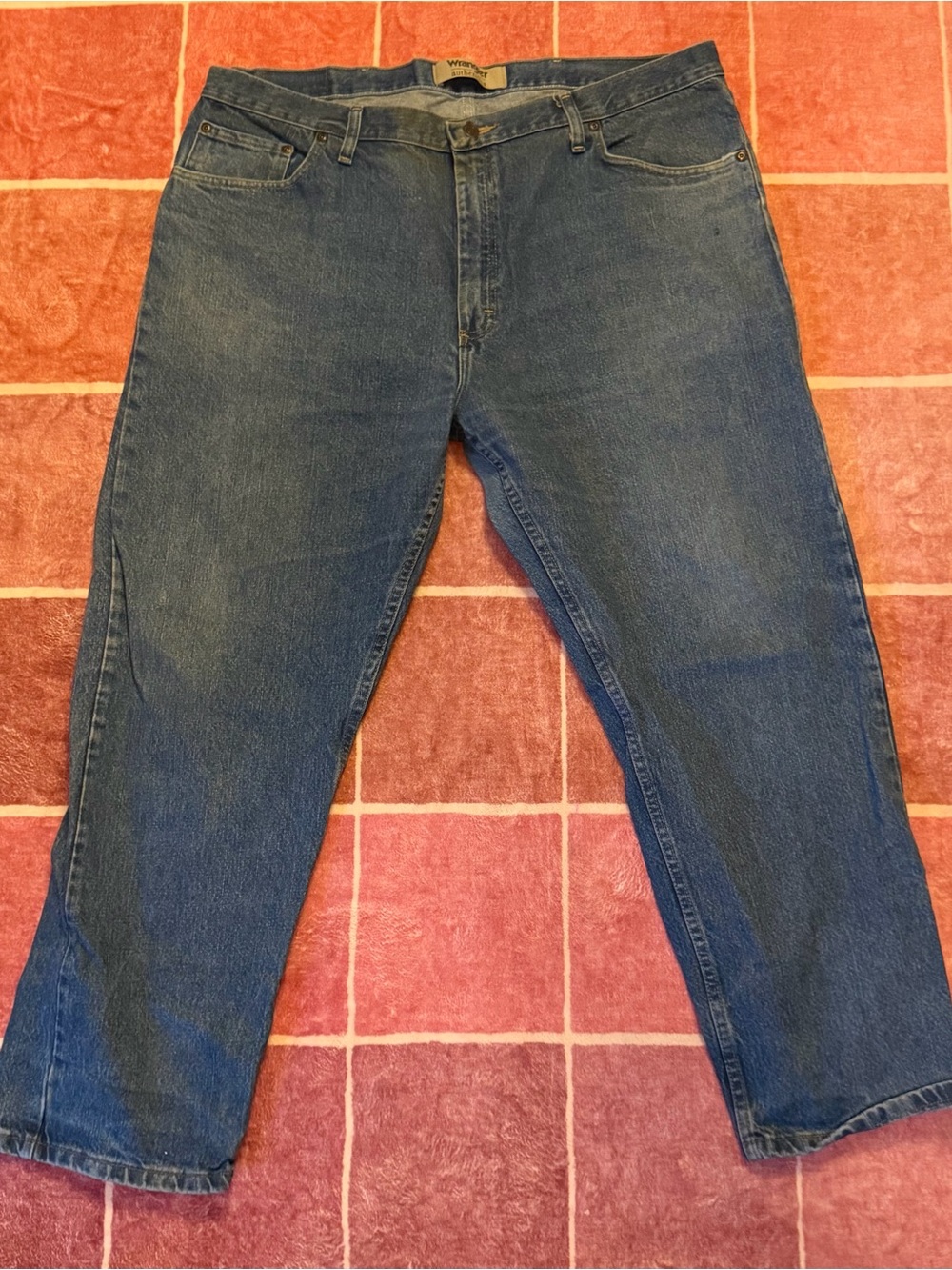 Wrangler Men's Blue Relaxed Denim Jeans